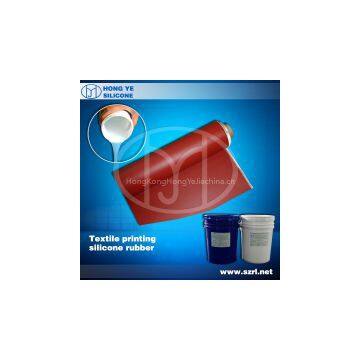 Silicone rubber for coating textile