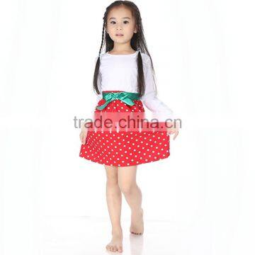 2016 factory wholesale fashion Baby Girls Polka Dot dress ,long sleeve cute dress,Kids Wear Casual Wave Point Dress MC6030302