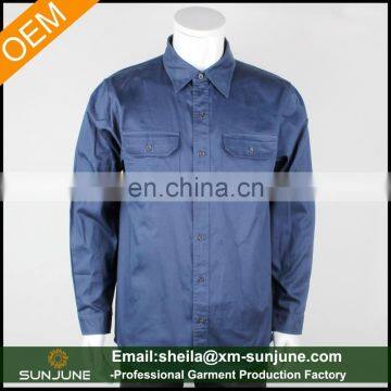 New Arrival Wholesale Top Quality Men Double Pocket Casual Shirts