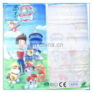 Paw Patrol Audit towel supplier 100% polyester digital printing microfiber beach towel