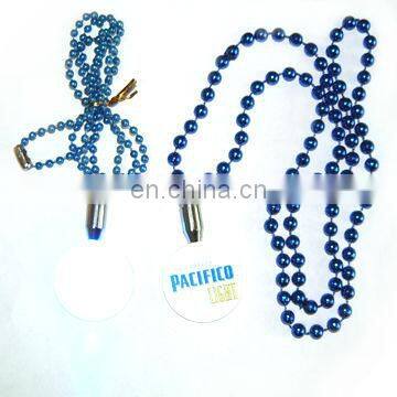 plastic bead necklace pendant with LED flashlight