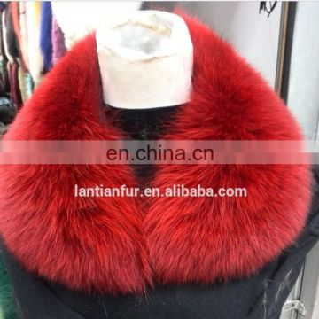 Fashion Dyed Colorful Genuine Raccoon Fur Collar For Clothing and Garment