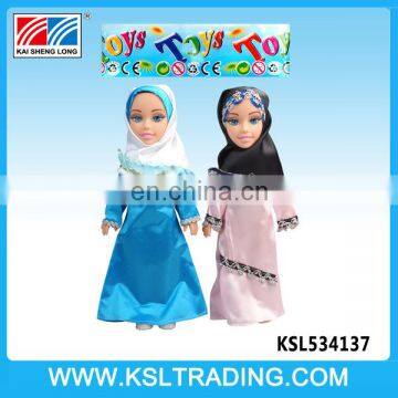 China wholesale vinyl arabic music 14 inch girls muslim toy doll