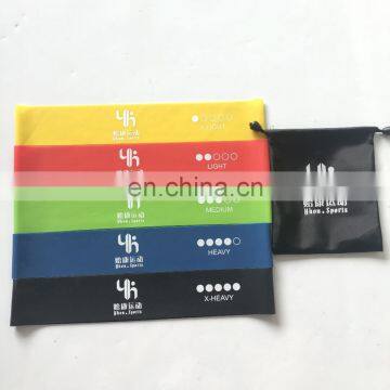 Sport Home Fitness Unisex Loop Resistance Band Set With Carry Bag