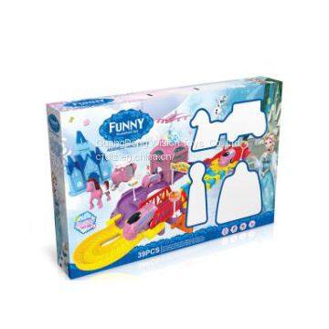 39PCS Christmas Gift Plastic Electric Toy Train Set with Light and Music (10289931)