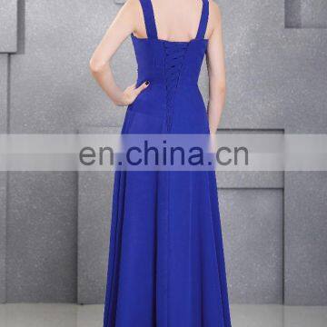Grace Karin Womens Sleeveless Beaded Blue Party Gowns Chiffon Long Evening Dress CL4410 photo-2