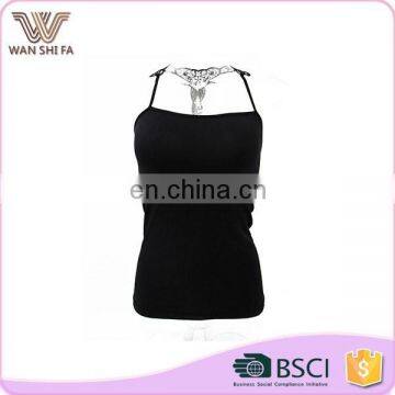 Fashion design sleep wear 92% nylon 8% spandex women camisoles