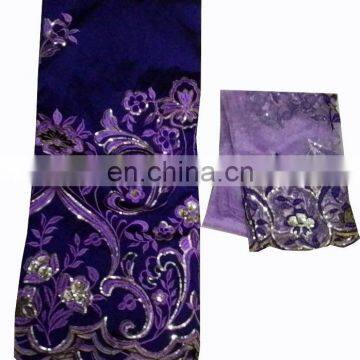 Handwork African Dubai Nigerian Indian Silk George wrappers with stone