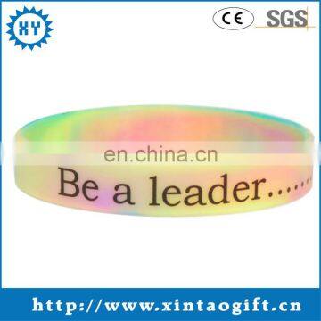 Hot sale mix color injected print debossed rubber band