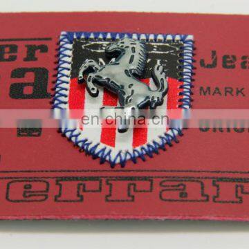 custom new design garment metal label pu label OEM/ ODM