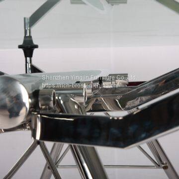 Office/dinning Table Glass Top Plus Metal Base Desk photo-4