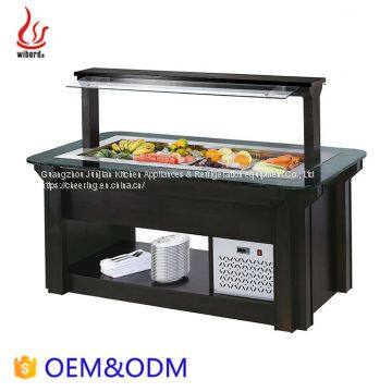 Counter Top Marble Sliding Door Salad Bar Display Equipment photo-2