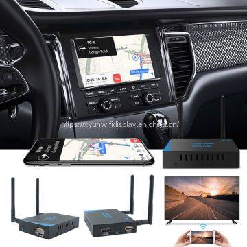 Wireless carplay box vehicle voice navigation multimedia mirror link wifi display dongle receiver