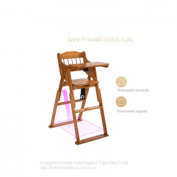 Kidz Wooden High Chair Jumbo Bear Highchair Timber Toddler Baby Beech Fold