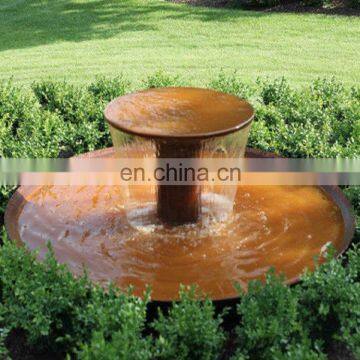 New trend oriental corten steel pond outdoor wall fountain waterfall for garden