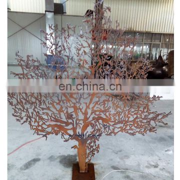 Metal Sculpture People tree Corten Steel Statue for sale