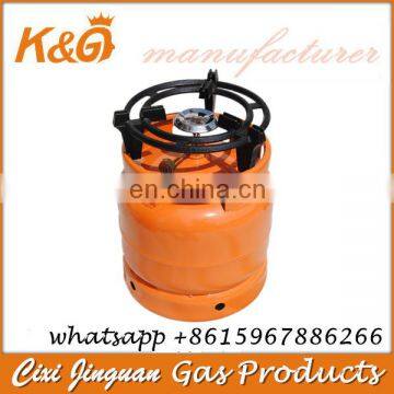 Empty Gas Steel Cylinder with Camping Valve Portable Burner Parts Filling LPG Large Capacity 6KG China Manufacturer Wholesale