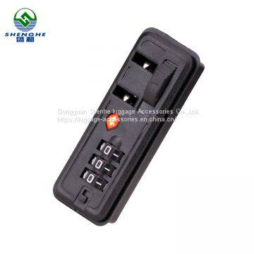 Guangzhou Low Price Travel Luggage Suitcase Accessories and Bag Parts Plastic Combination Zipper Locks