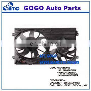 Auto Radiator Cooling Fan 1K0121207AD/1K0959455N/1K0121205J/1K0121205AB/1K0959455DT For VW SEAT