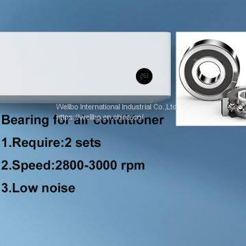 Bearing for air conditioner 6200 ZZ low noise CM HG04 grease -50~+150℃