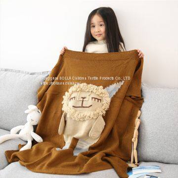 100% Organic Cotton Knitted Baby Blanket Super Soft Blanket Baby Fine Sleeping Partner Customized Baby Blanket photo-4