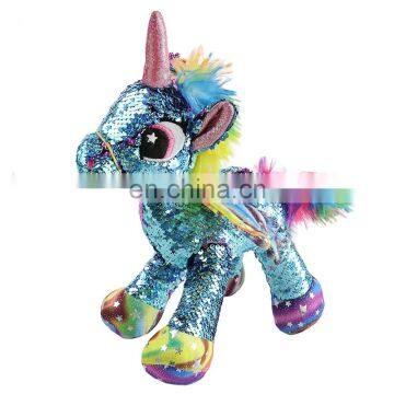 Manufacturers Custom Design Reversible Sequin Unicorn Stuffed Toy For Kids photo-3