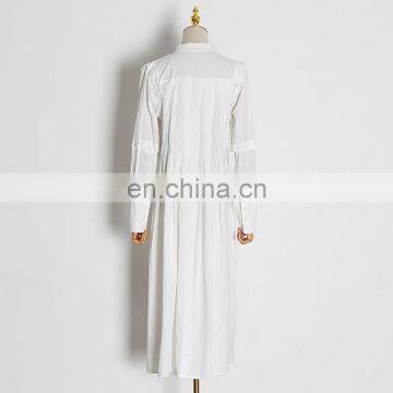 Dresses Party New Elegant Long Sleeve Casual Ladies Vintage Women Fashion White Custom photo-2