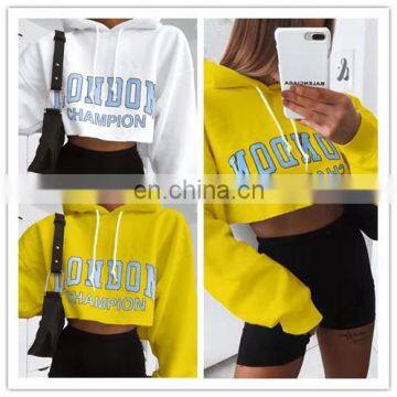 LAITE H2003 2020 Autumn Custom Women's Hoodies Print Crop Top Hoodies for Women photo-3