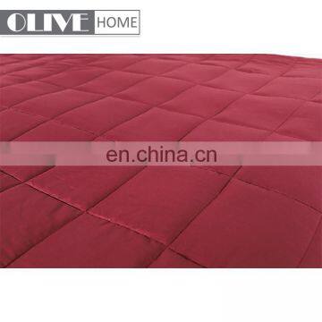 Custom Gravity Red Cotton Fleece Sensory Anxiety Blankets Cheap Adults/kids Duvet Cover Weighted Blanket With Glass Bead photo-5