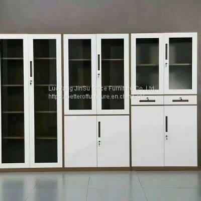 Storage File Cabinet and Steel Locker Combination Group Structure Dark Gray and White Color photo-5