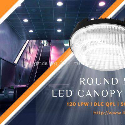 Lightide ETL/IP65 Rated Round LED Gas Station Canopy Lighting Fixtures 100 Watts w/ 5 Yrs Warranty photo-2