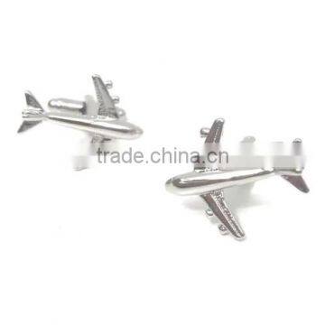 1 pair airplane cufflinks,air plane shaped cufflinks,silver color,cute cufflinks