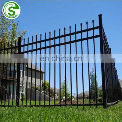 Galvanized steel picket fence Wrought iron fence hot galvanizing fencing