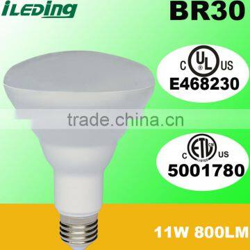 UL ETL 11W 800LM Dimmable BR30 LED