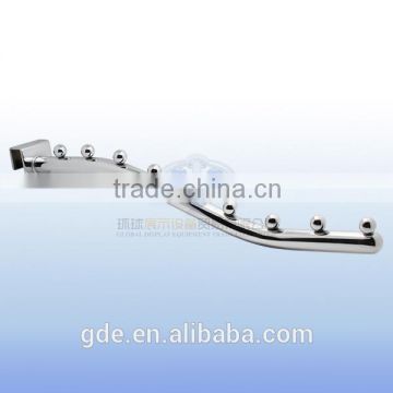 Metal chrome display hook for oval tube