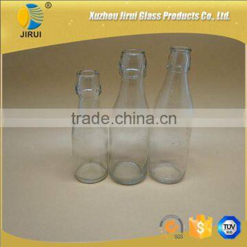 250ml Round Shape Clear Glass Drinking Bottle