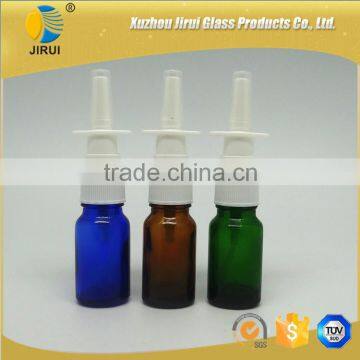 glass bottle 10ml blue bottles with pump cap