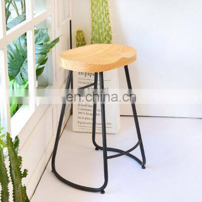 Factory Good Quality Bar Stool Solid Wood Modern Minimalist Home Bar Chair High Stool Leisure Cafe Dining Chair G800248