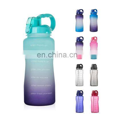 personalized  leak proof large capacity durable portable motivational fitness bottle time assorted