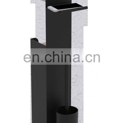 New Design Iron Powder Coating Toilet Roll Paper Holder With Toilet Brush photo-4