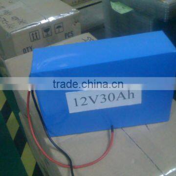 PVC 12v 30ah lifepo4 battery with 2000cycles lifepo4 12v 30ah battery pack