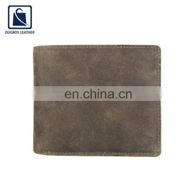 New Arrival Stylish and Elegant Design Buff Antique Fitting Open Closure Men Genuine Leather Wallet/ Leather Purse photo-2