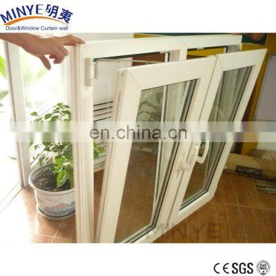 UPVC frame pvc Double Hung windows with top hinges