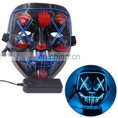 Halloween LED Mask Purge Masks Glow In Dark DJ Party Light Up Masks