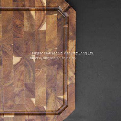 Premium OEM/Wholesale Custom Personalized Acacia Wood Chopping Boards Block Kitchen Wooden End Grain Cutting Board