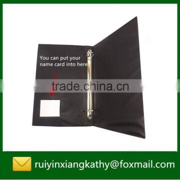 PP material hard cover name card 2 ring binder with name card                        
                                                Quality Choice