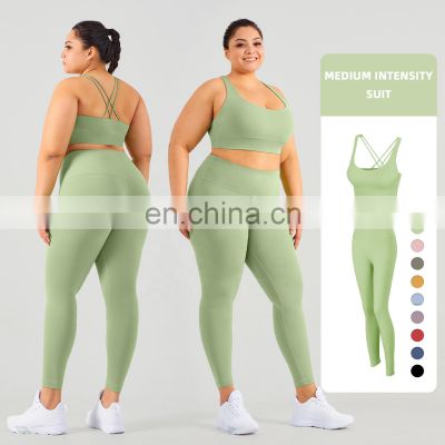 Hot Sale Women Yoga Fitness Sets Gym Plus Size Breathable Running Suit Sports Wear