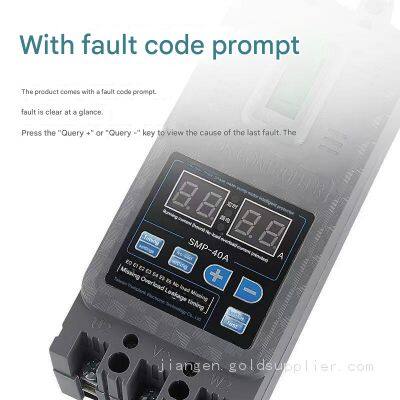 380V 3 Phase Intelligent Digital Display Water Pump/motor Circuit Breaker Phase Loss Protector 40A 100A Overload Phase Loss Motor Protector photo-3