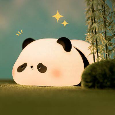 Christmas Gifts Silicone Panda Night Light Cartoon Animal Cute Sleep LED Children's Silicone Night Light for Baby Kid photo-4