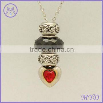 DIY beads rose quartz heart pendant made in shenzhen